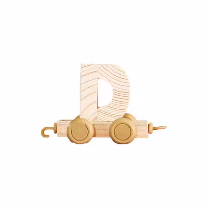 قطار چوبی طرح حروف انگلیسی حرف D
