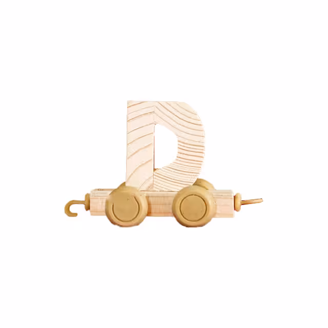 قطار چوبی طرح حروف انگلیسی حرف D