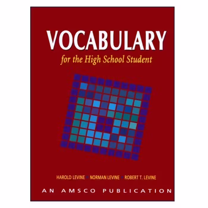 Vocabulary for the High School Student