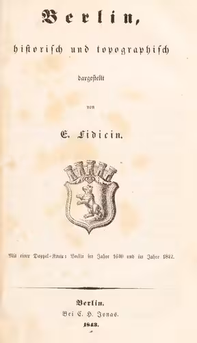 خرید و دانلود نسخه کامل کتاب Berlin, historisch und topographisch betrachtet