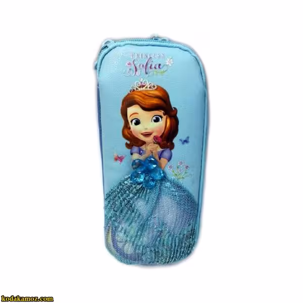 جامدادی 2 زیپ چرم طرح سوفیا