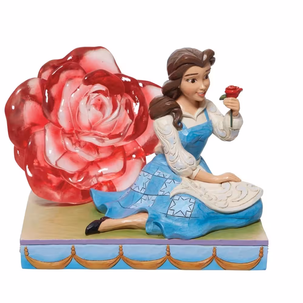 مجسمه دیزنی بل Belle with Clear Resin Rose