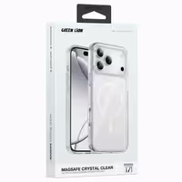 قاب کریستالی شفاف مگ سیف گرین آیفون 17 پرو مکس Green Lion magsafe Crystal Clear Case iPhone 17 Pro Max