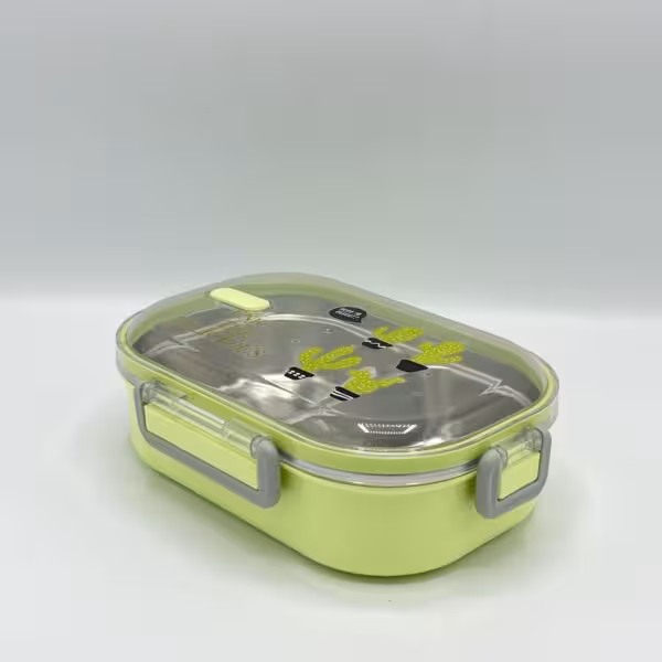 ظرف غذا - لانچ باکس دو قسمتی سبز 8501