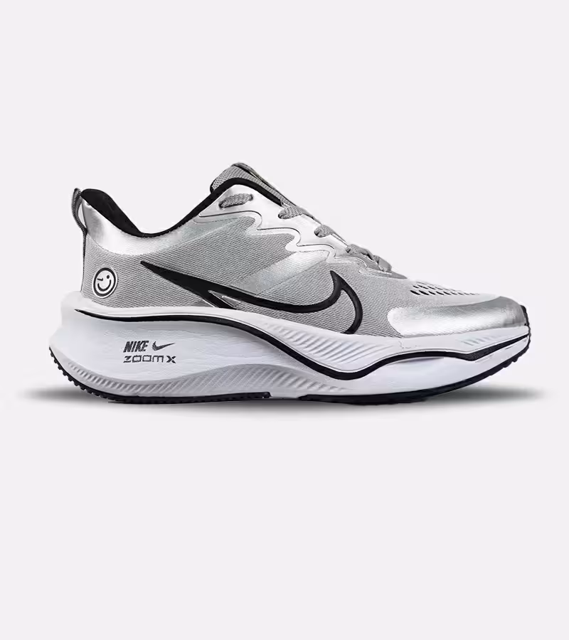 کفش کتانی مردانه و زنانه طوسی مشکی NIKE zoom x smiley مدل 7458