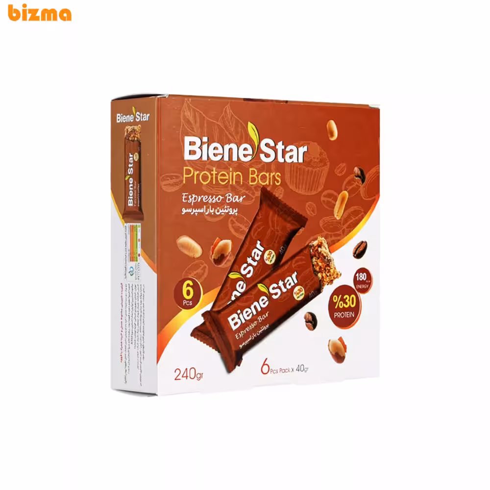 پروتئین بار اسپرسو بین استار – 6 عددی