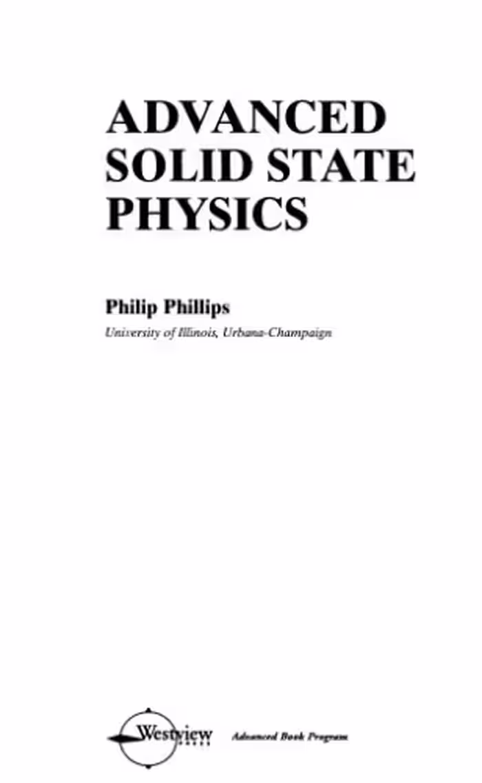 خرید و دانلود نسخه کامل کتاب Advanced solid state physics