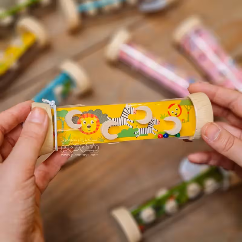 هزارتوی استوانه‌ای چوبی (زرد) کد P/BZ-41-B/ZA