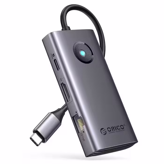 هاب 6 پورت اوریکو Type-C به USB 3.0/Type-C/HDMI مدل PW11-6P