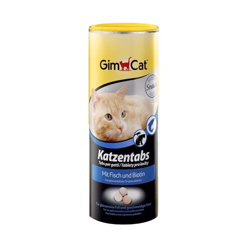 قرص با طعم ماهی بیوتین برند Gim cat جیم کت 710 عددی