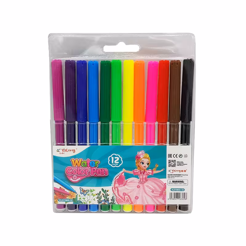 ماژیک 12 رنگ یالونگ مدل YL211803-12