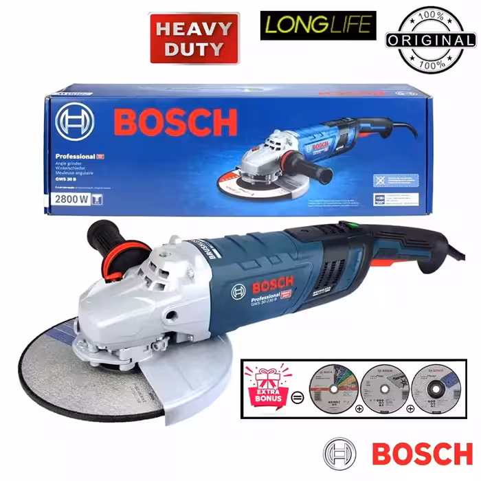 فرز 230 میلیمتری 2800 وات بوش مدل سنگبری آهنگری حرفه ای کد GWS 30-230 B