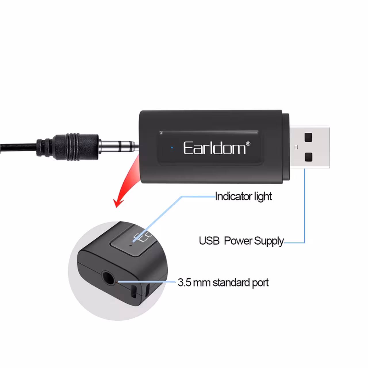 دانگل بلوتوث Earldom مدل ET-M72 - مشکی