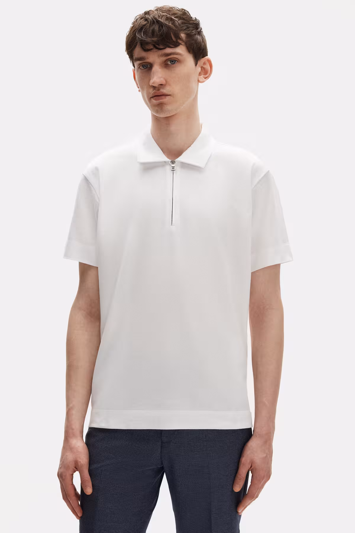 تی شرت یقه پولو مردانه تیشرت تابستانی نیمه زیپ دار ZIPPERED HALF FIT Tween