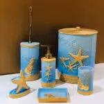 VIOLET ویولت ست بهداشتی رزین  طرح ستاره دریایی ابی  127-05