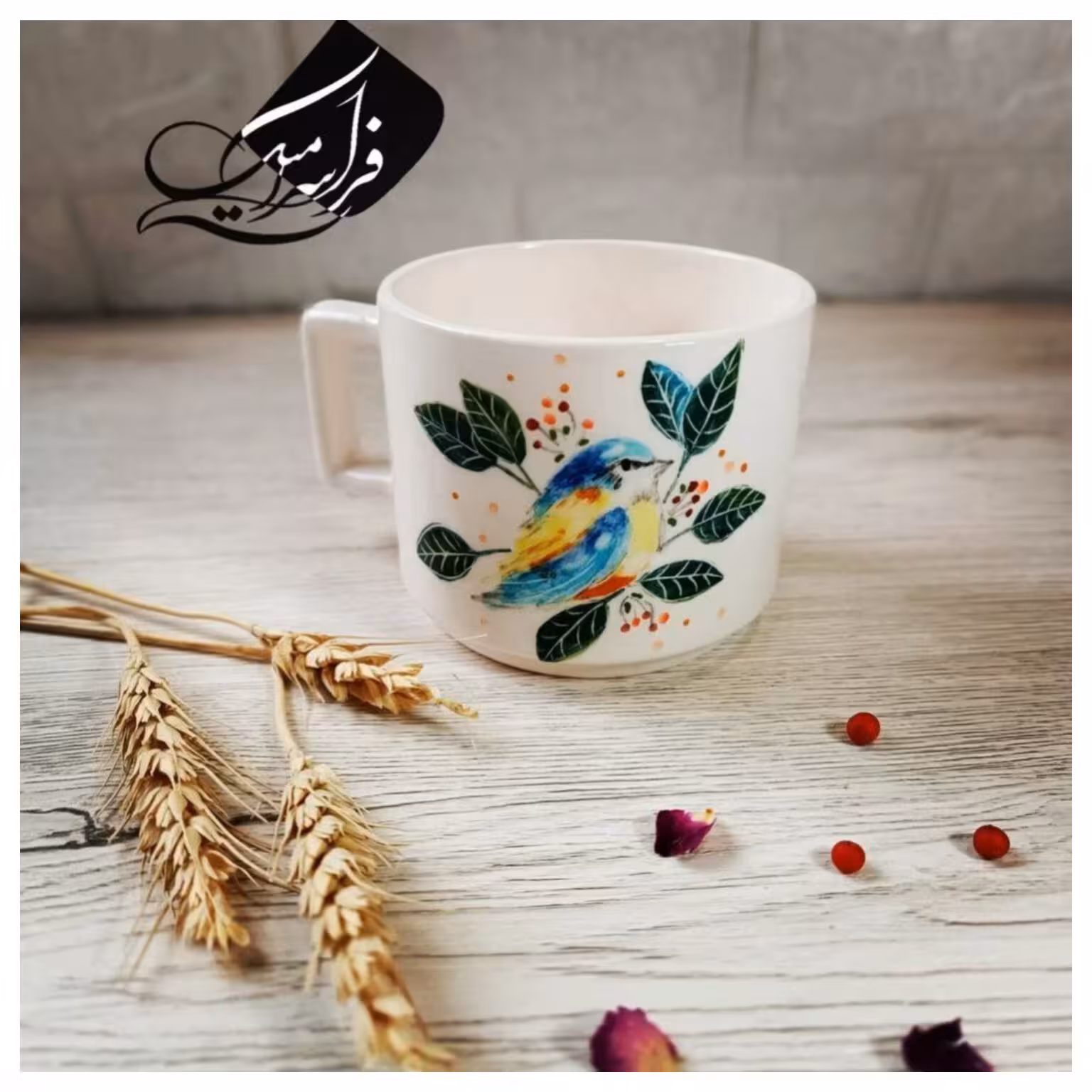 ماگ گل و مرغ 