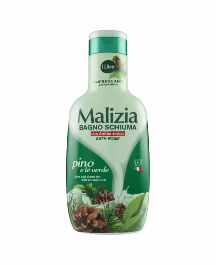 شامپو بدن مالیزیا Malizia با رایحه کاج و چای سبز حجم 1000 میل