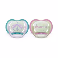 پستانک ارتودنسی شب تاب  6-0 ماه فیلیپس اونت Philips Avent بسته دو عددی  SCF376/19