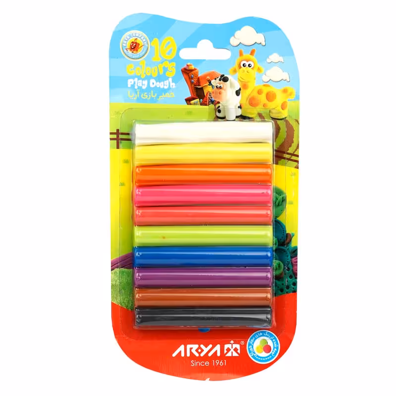 خمیر بازی 10 رنگ وکیومی آریا Arya 1021