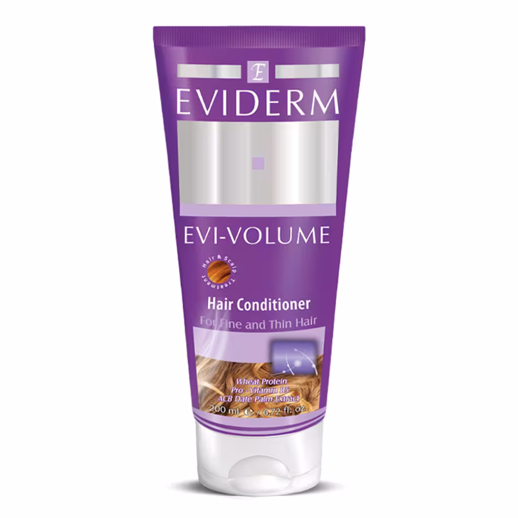 نرم کننده اوی ولوم مناسب موهای نازک و کم حجم 200 میلی لیتر اویدرم EVIDERM