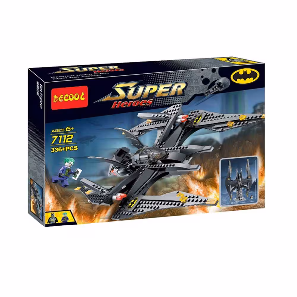 ساختنی دکول مدل هواپیمای بتمن کد 7112