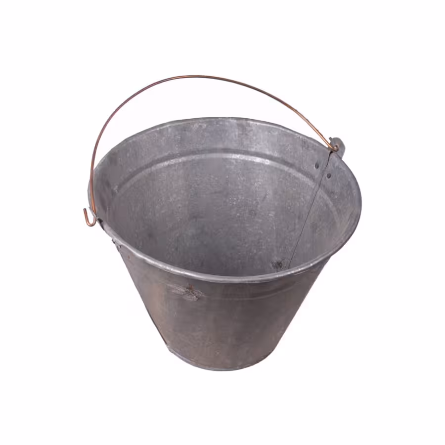 سطل فلزی دو تکه بزرگ