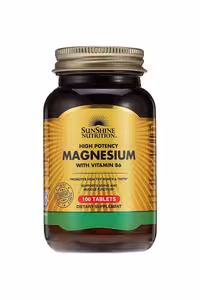 کپسول منیزیم و ویتامنی ب 6 با اثرگذاری زیاد Sunshine - بسته 100 عددی