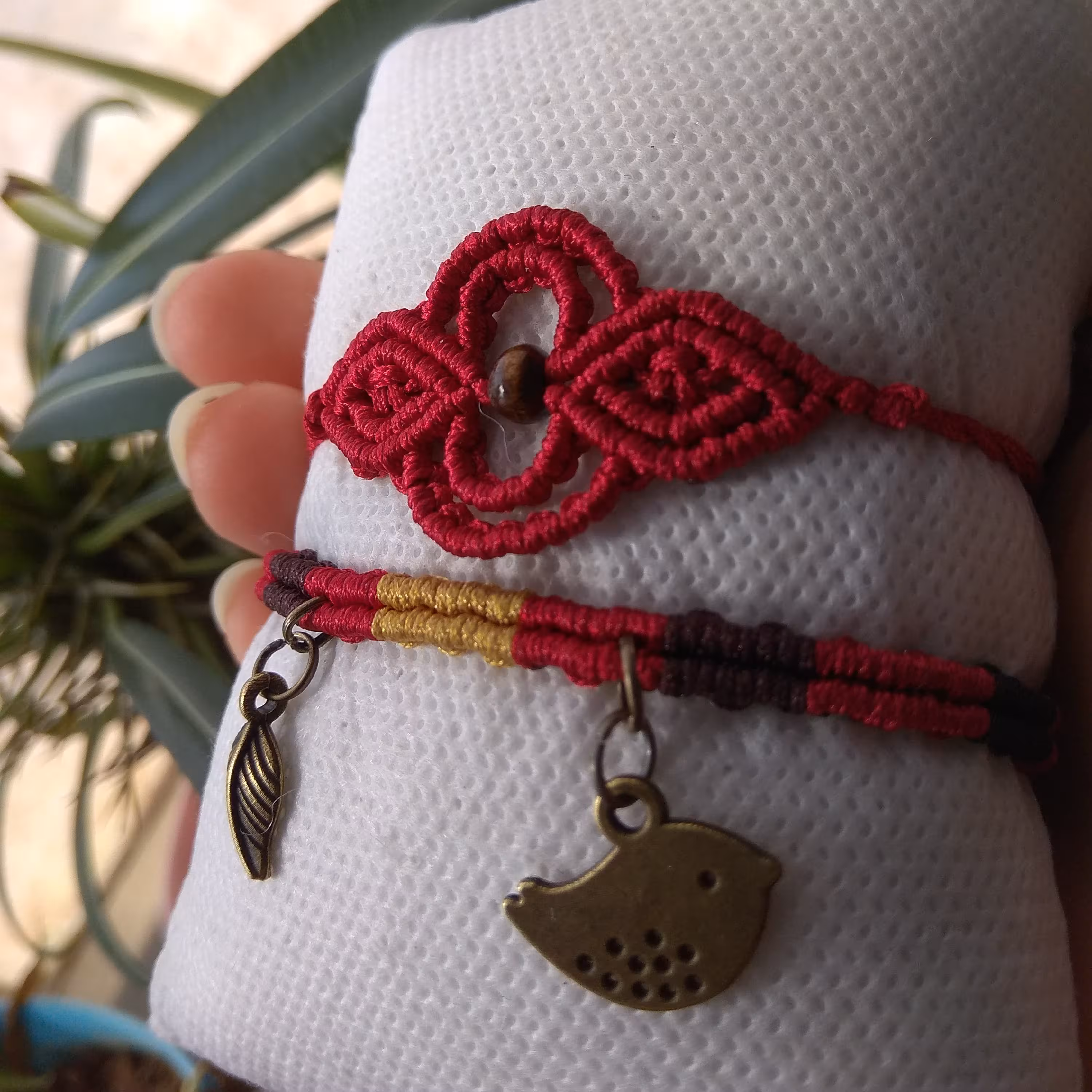 دستبند ست جفتی مکرومه ی بهار