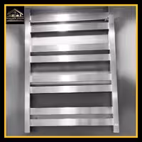 رادیاتور حوله خشک کن استیل مات سایز 75*50 فلت استیل304