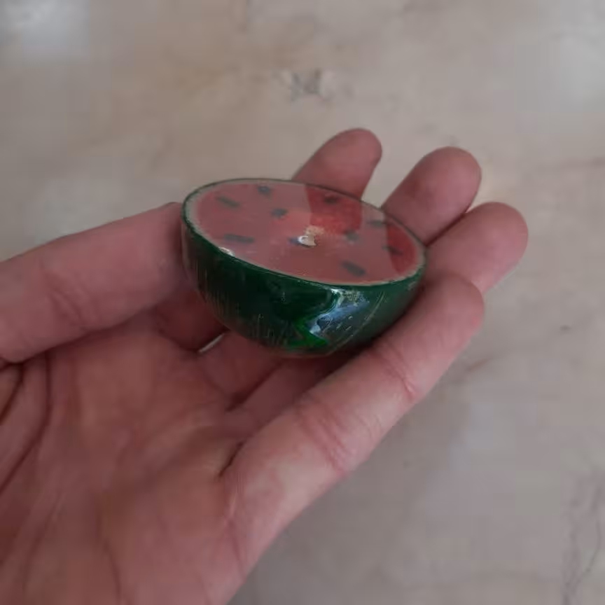 شمع هندوانه نیم دایره