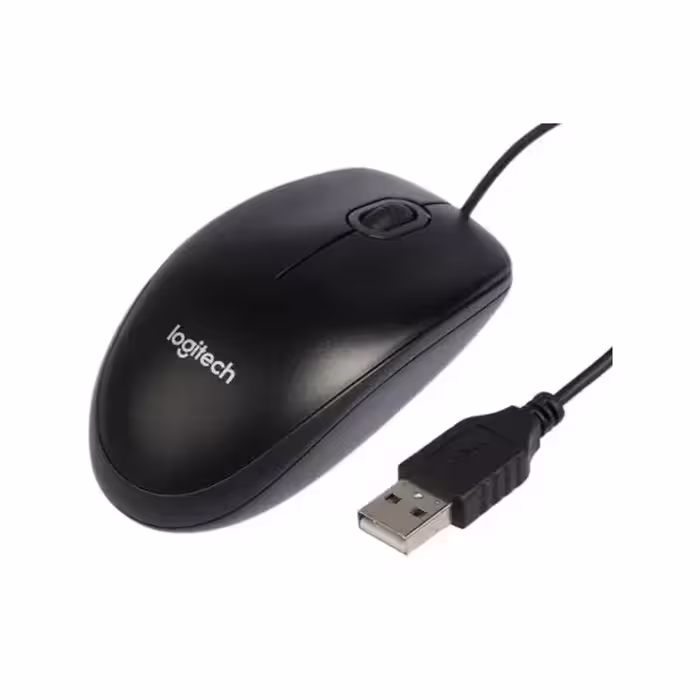 ماوس باسیم لاجیتک مدل Logitech Wired B100، طراحی ارگونومیک