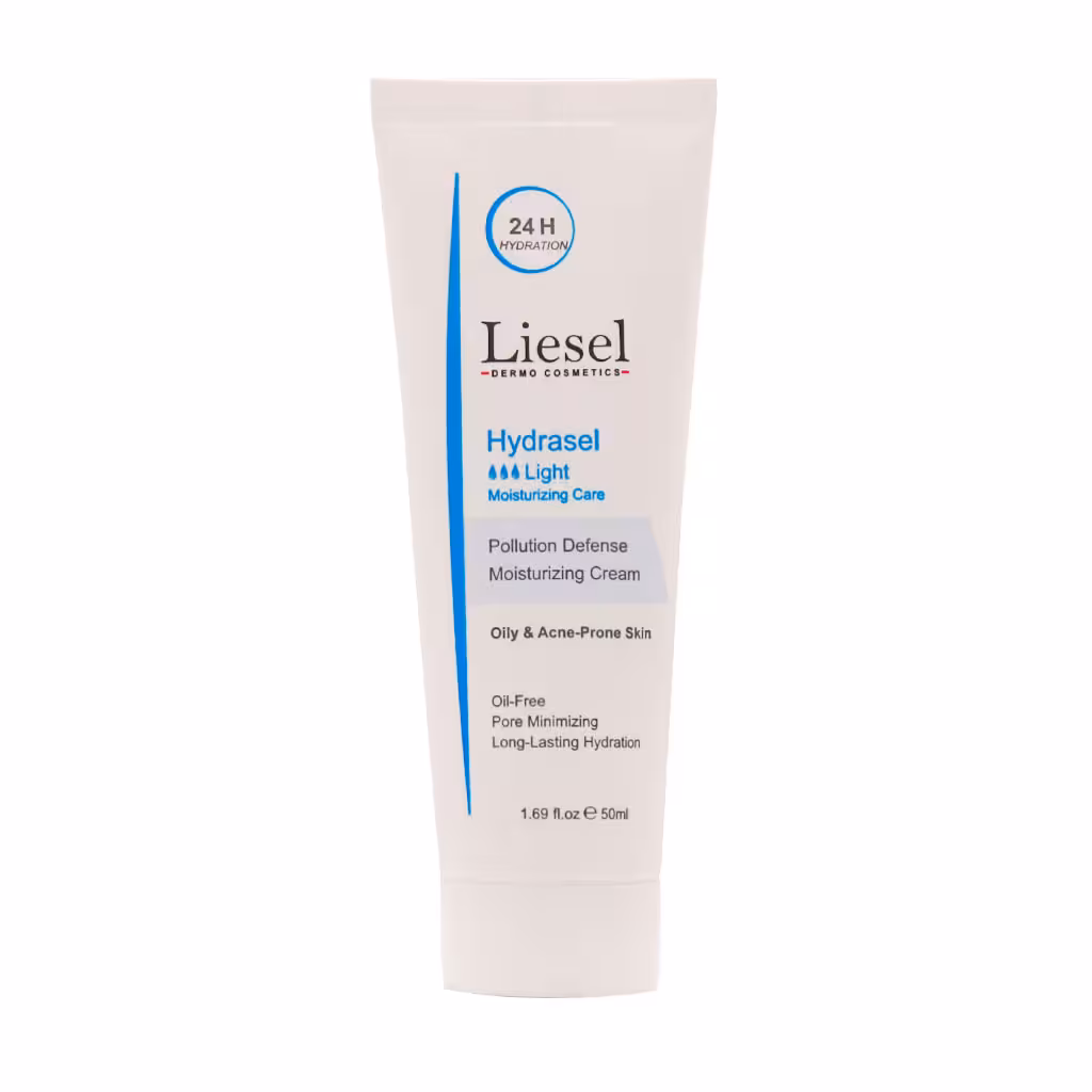 کرم آبرسان لایت هیدراسل لایسل مناسب پوست چرب و مختلط 50 میلی لیتر | Liesel Moisturizing Cream Model Hydrasel Light For Oily Skin
