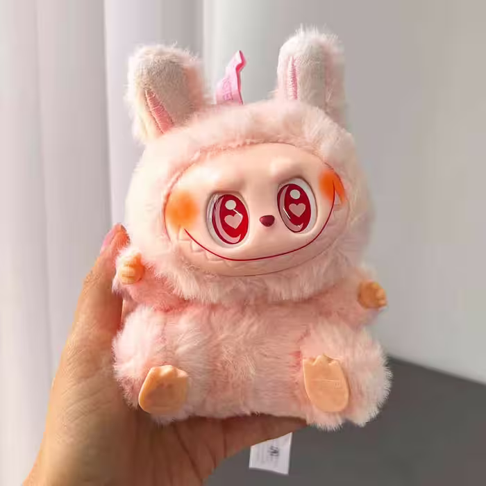 تخفیف فوق العاده عروسک لبوبو مدل نشسته Labubu Pop Mart