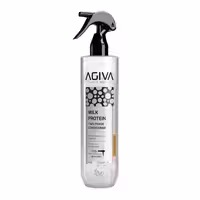 اسپری دوفاز پروتئین شیر آگیوا Agiva دارای محافظ حرارتی برای موهای خشک و آسیب دیده حجم 400 میل