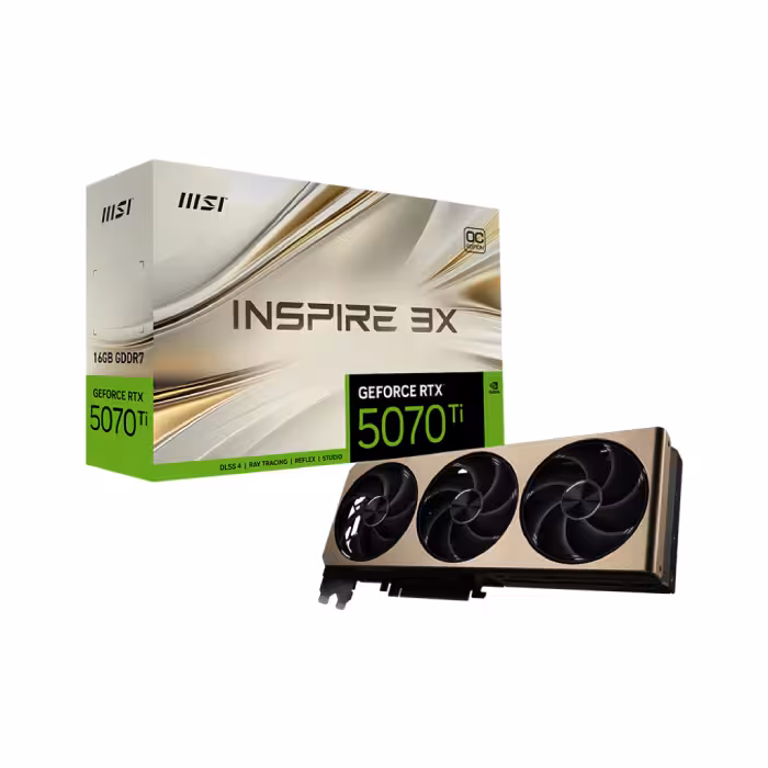 کارت گرافیک ام اس آی مدل GeForce RTX™ 5070 Ti 16G INSPIRE 3X OC