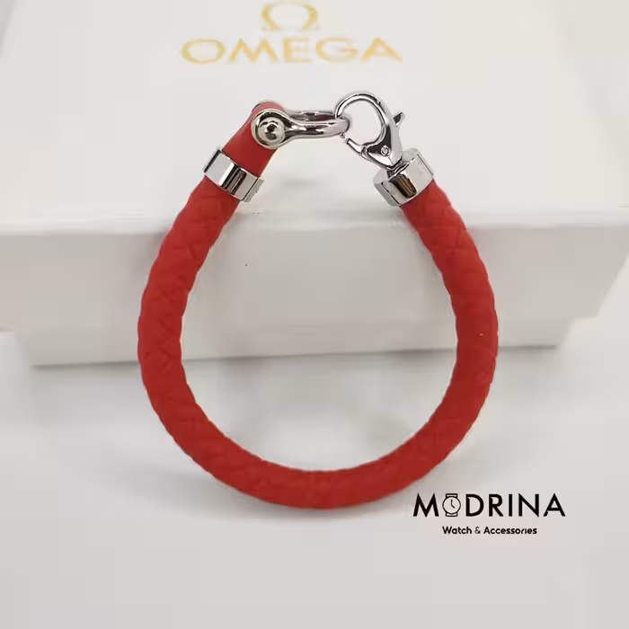 دستبند امگا قرمز تیره کیفیت مستر