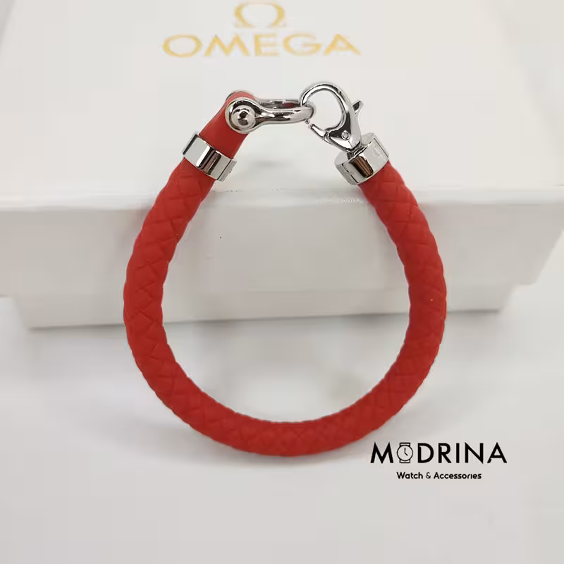 دستبند امگا قرمز تیره کیفیت مستر