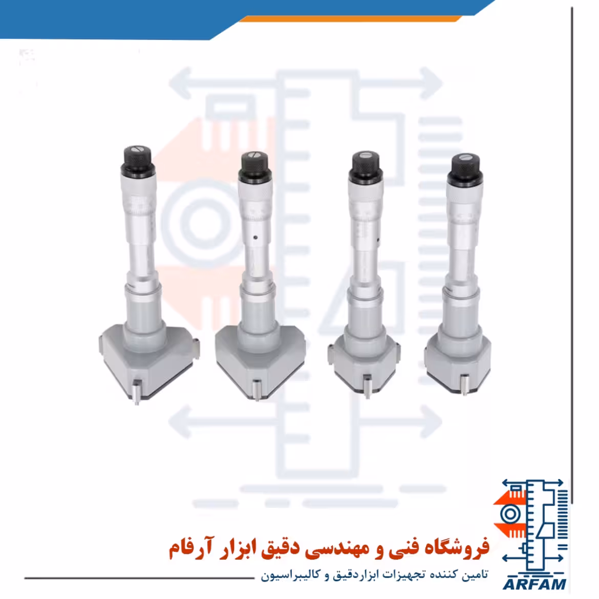 ست میکرومتر سه فک آسیمتو 100-50 میلی متر داخل سنج مدل 8-66-209