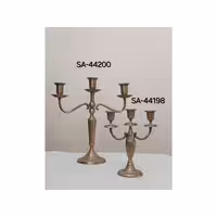 شمعدان سه شاخه برنجی خطی ساریس 442001