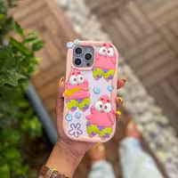 قاب عروسکی پاتریک صورتی آیفون
