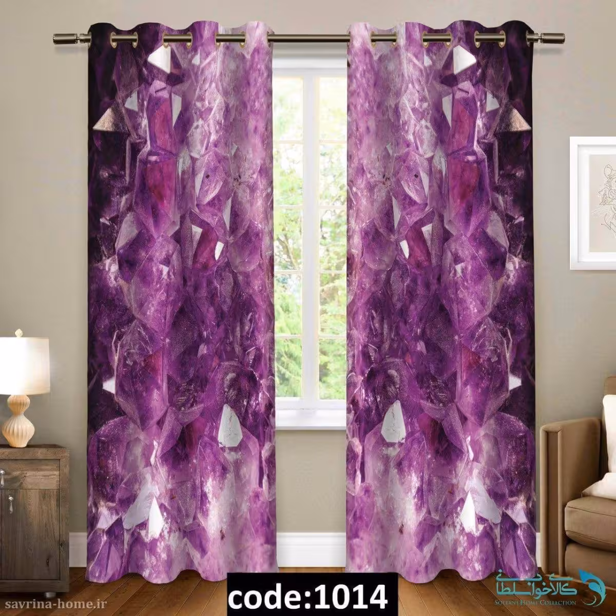 پرده پانچی طرح ملیسا مدل Sh-1014