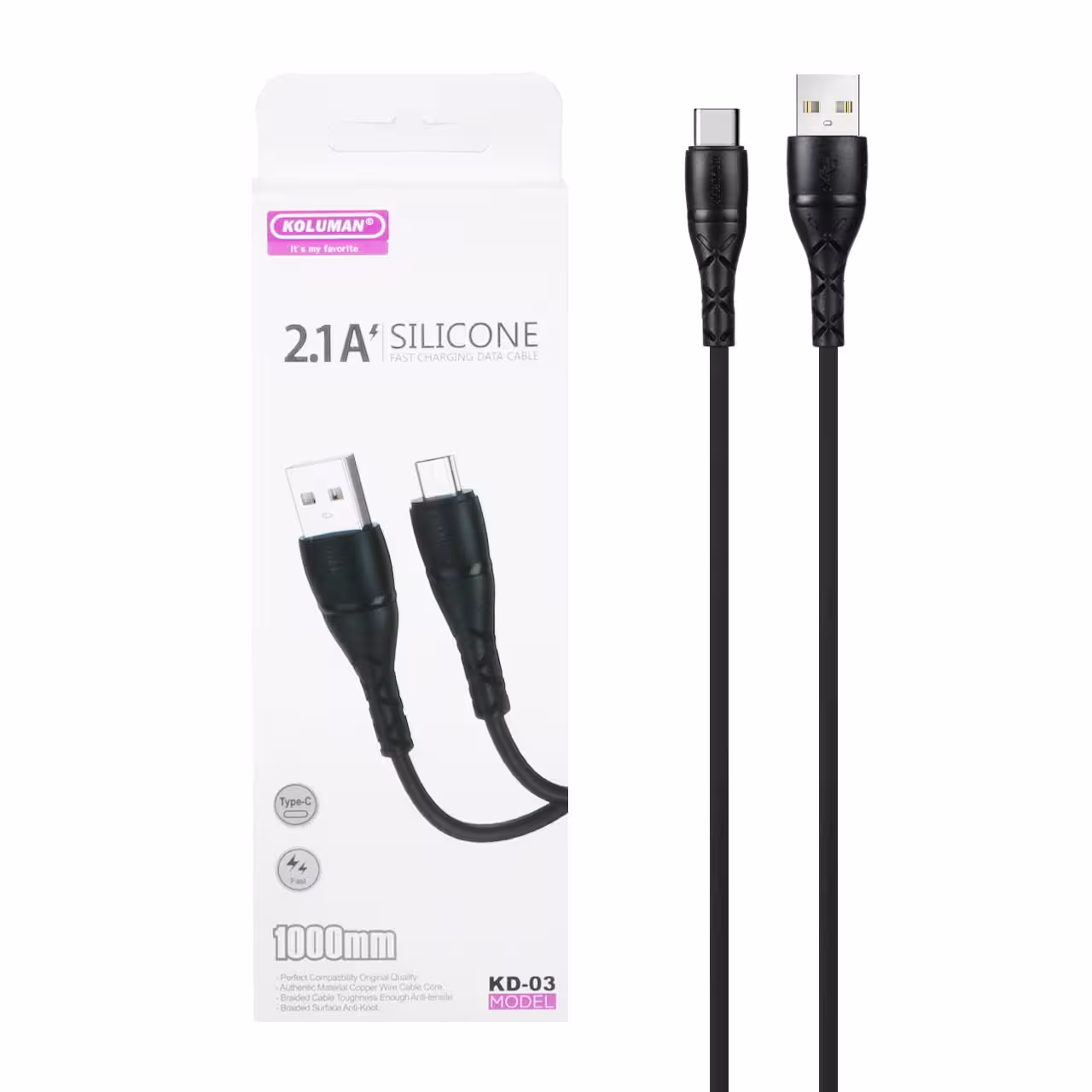 کابل تایپ سی  KOLUMAN   مدل KD-416 ماه گارانتی