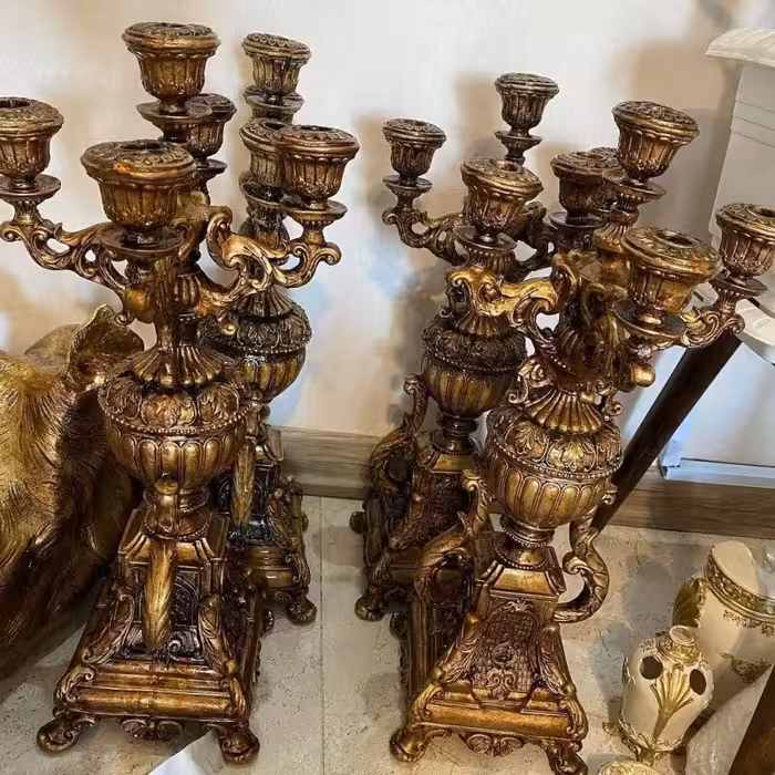 دکوری شمعدان 5شعله سلطنتی رومیزی