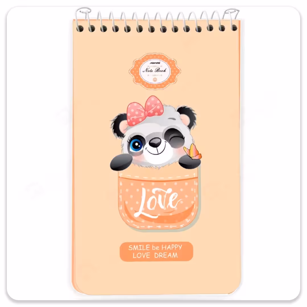 دفترچه یادداشت سیم از بالا فانتزی 80 برگ 9385