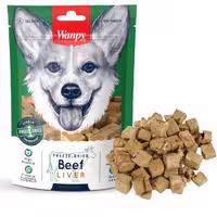 تشویقی سگ ونپی طعم جگر گاو مدل Freeze Dried