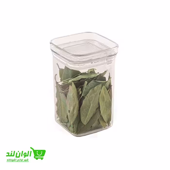 جا ادویه چهارگوش لیمون مدل رویال درب شفاف سایز 2 کد 24406