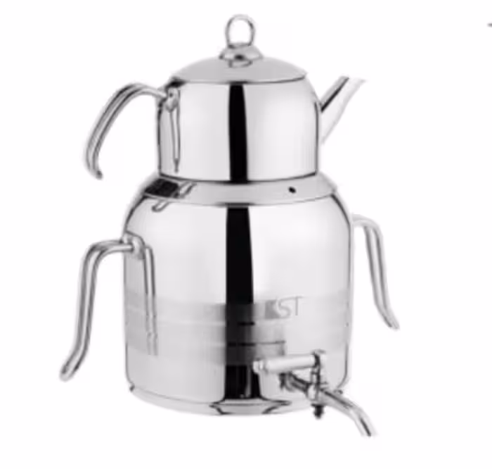 کتری قوری KST مدل ترک با قوری استیلB0011   4030C