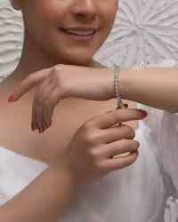 💍دستبند جواهری تنیسی 4m خاص و زیبا ، نقره عیار 925 (D_7106)