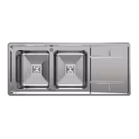 سینک ظرفشویی دو لگن توکار کد BS-4406 لگن راست عمق سینی 4 سانت بیمکث