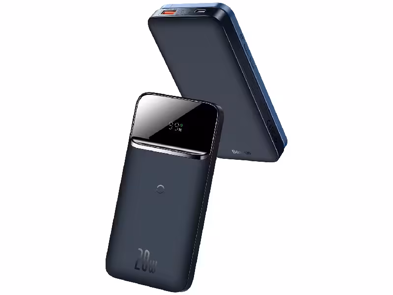پاور بانک وایرلس 10000 میلی آمپر مگنتی بیسوس مدل Magnetic Wireless 20W PPCX010103 بهمراه کابل تایپ سی